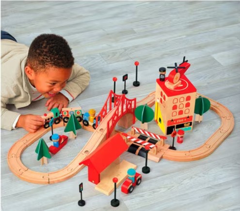 Train Town Wooden Track Building Set  photo