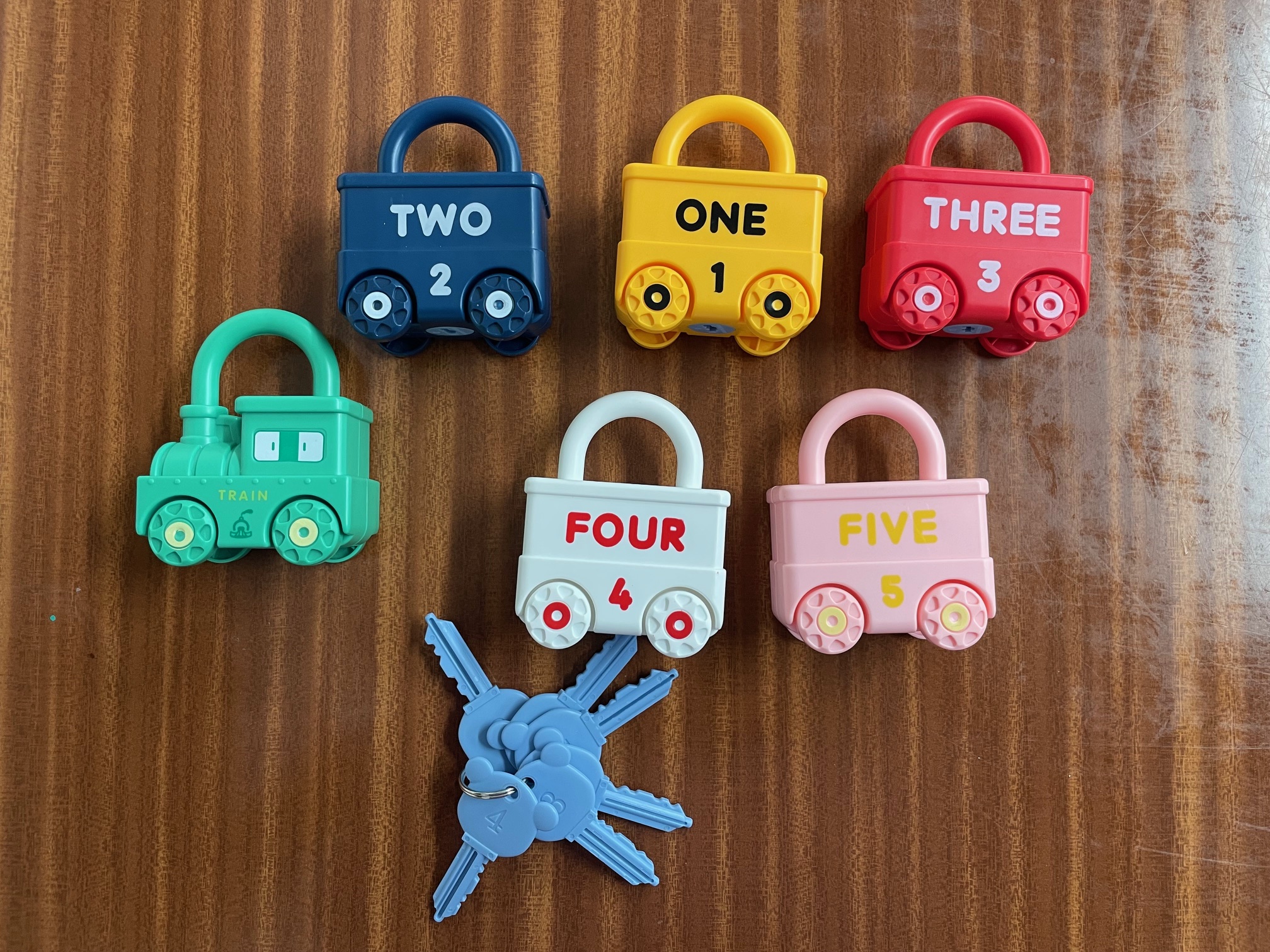 Matching lock and key train