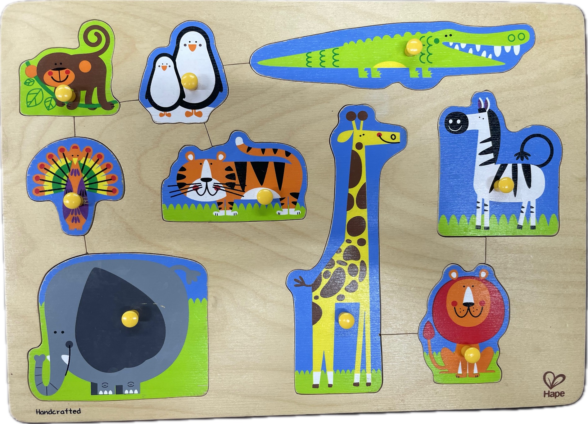 Hape Wooden Jungle Animal Peg Puzzle