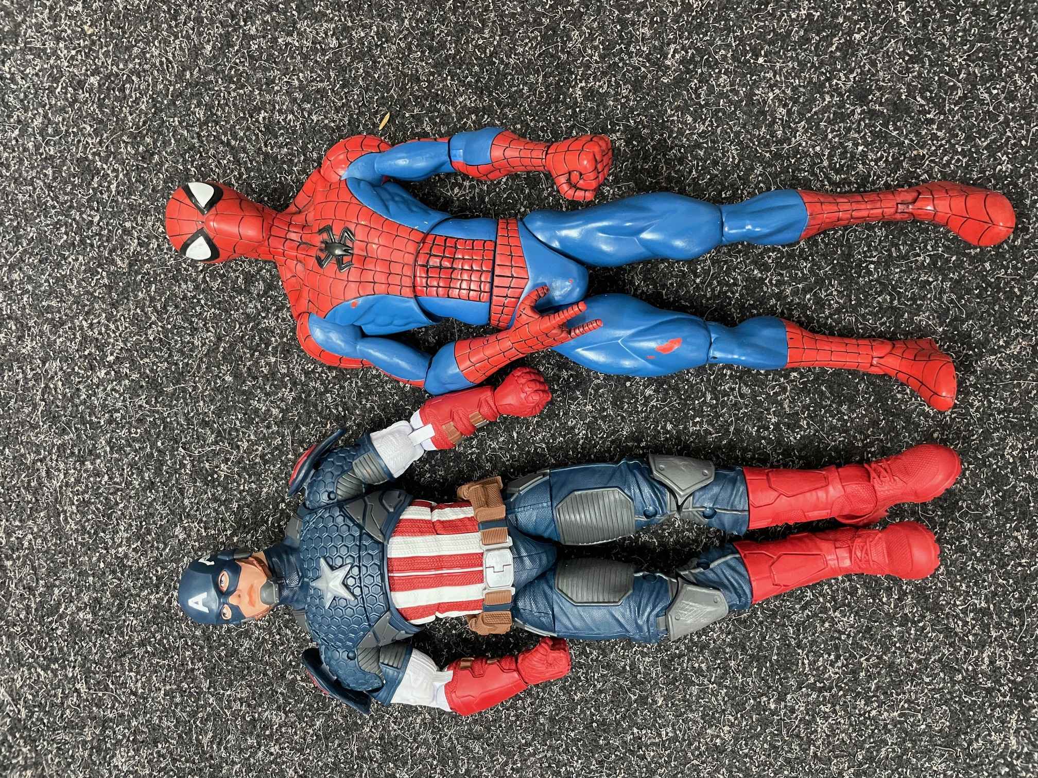 Captain America and Spiderman Action Figures
